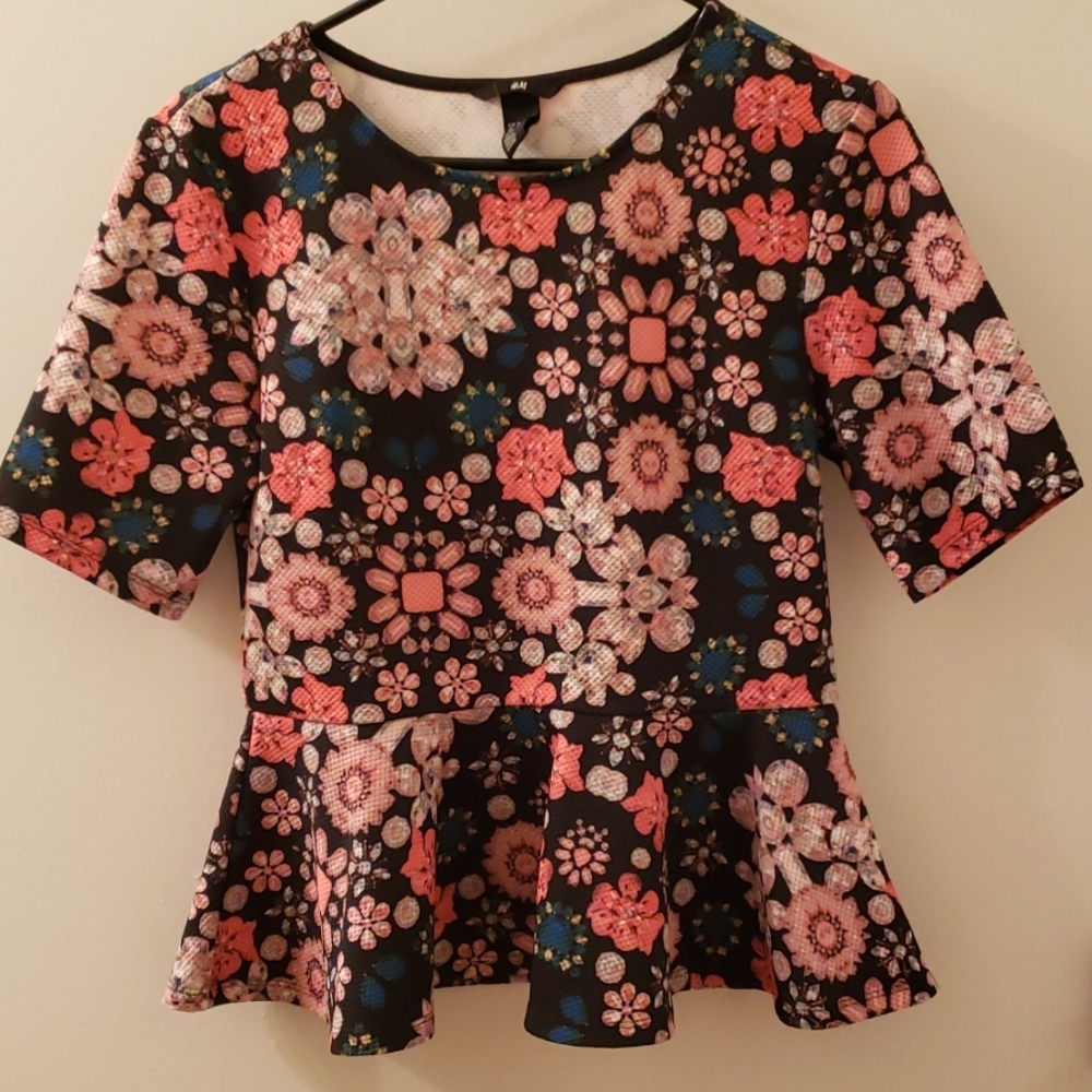 Floral peplum top